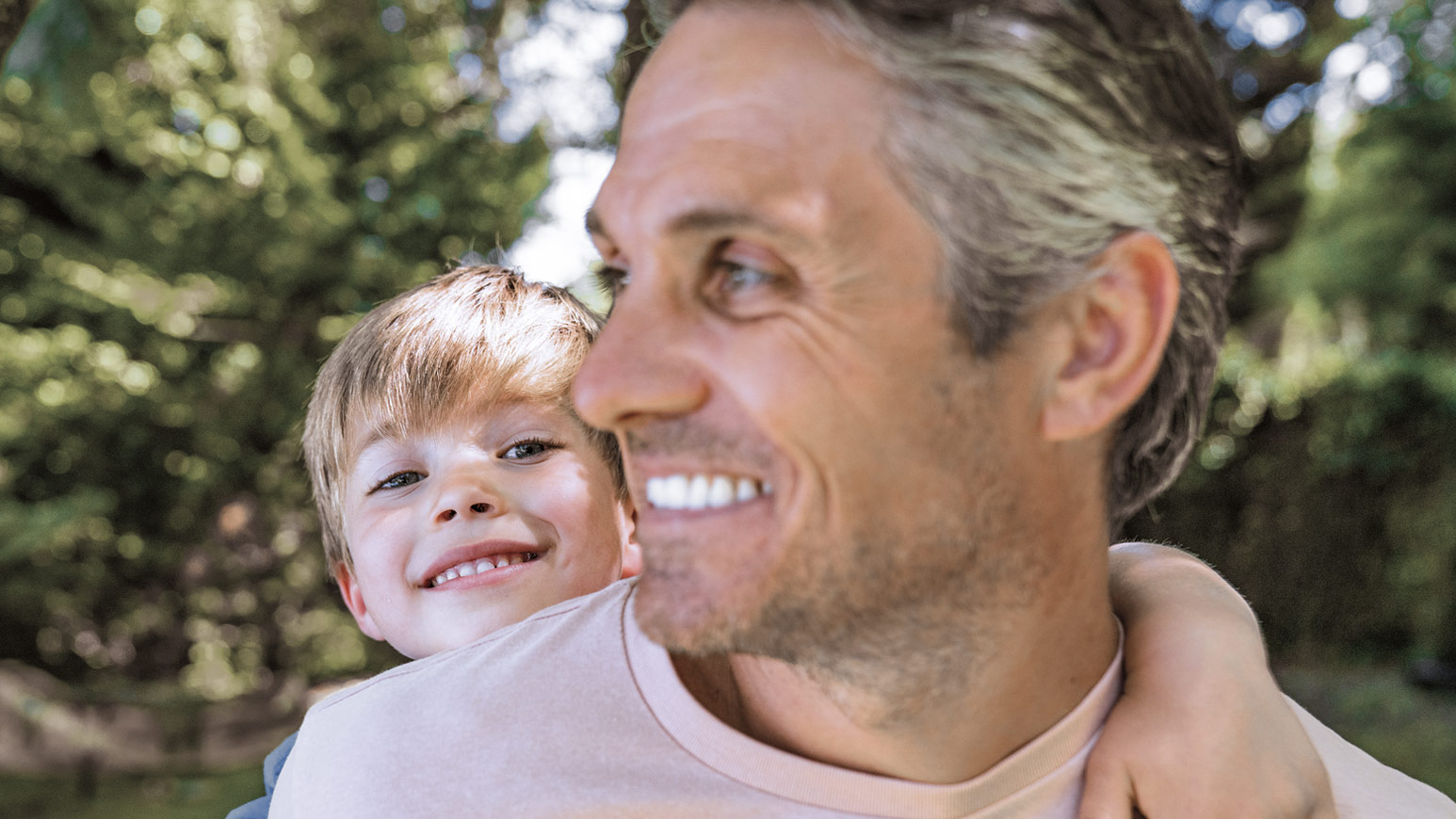 Farther carrying child